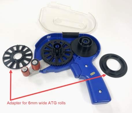 GGR Supplies ATG-50 ATG Tape Dispenser Gun for Tape: 1/4 in, 3/8 in, 1/2 in, and 3/4 in. Wide on 1 in. Plastic Core