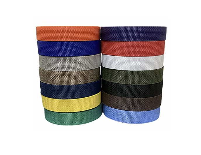GGR Supplies Durable Polypropylene Webbing Straps Ideal for DIY Projects, Pet Collars, Outdoors, Crafts and More. 1 Inch by 5, 10, 25, 50, and 100 Yards in 14 Colors